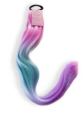 Load image into Gallery viewer, mermaid hair, mermaid scrunchies, pamper parties, nz kids party, nz pamper party, diy pamper party, princess hair, elsa hair, kids hair braids, hair extensions, kids hairstyles, elsa braid, Barbie hair, Barbie ponytail, Barbie wig, Barbie kids hair