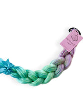 Load image into Gallery viewer, mermaid hair, mermaid scrunchies, pamper parties, nz kids party, nz pamper party, diy pamper party, princess hair, elsa hair, kids hair braids, hair extensions, kids hairstyles, elsa braid, Barbie hair, Barbie ponytail, Barbie wig, Barbie kids hair