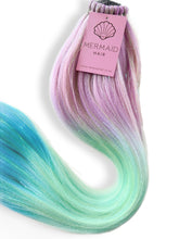 Load image into Gallery viewer, mermaid hair, mermaid scrunchies, pamper parties, nz kids party, nz pamper party, diy pamper party, princess hair, elsa hair, kids hair braids, hair extensions, kids hairstyles, elsa braid, Barbie hair, Barbie ponytail, Barbie wig, Barbie kids hair