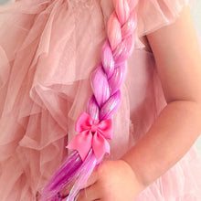 Load image into Gallery viewer, mermaid hair, mermaid scrunchies, pamper parties, nz kids party, nz pamper party, diy pamper party, princess hair, elsa hair, kids hair braids, hair extensions, kids hairstyles, elsa braid, Barbie hair, Barbie ponytail, Barbie wig, Barbie kids hair