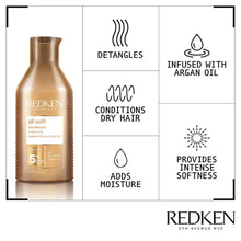 Load image into Gallery viewer, Hair products, redken dunedin, redken mosgiel, hair products online, hair products mosgiel, hair care, hair care dunedin, hair care mosgiel, dunedin blonde, softening shampoo, redken all soft, redken all soft conditioner, argan oil